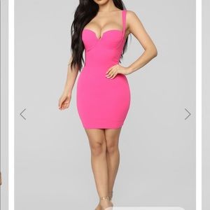 Beautiful barbie pink body con